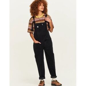 Lucy & Yak S Black Corduroy Overalls Organic Cotton Lagenlook Grunge Fall Layer